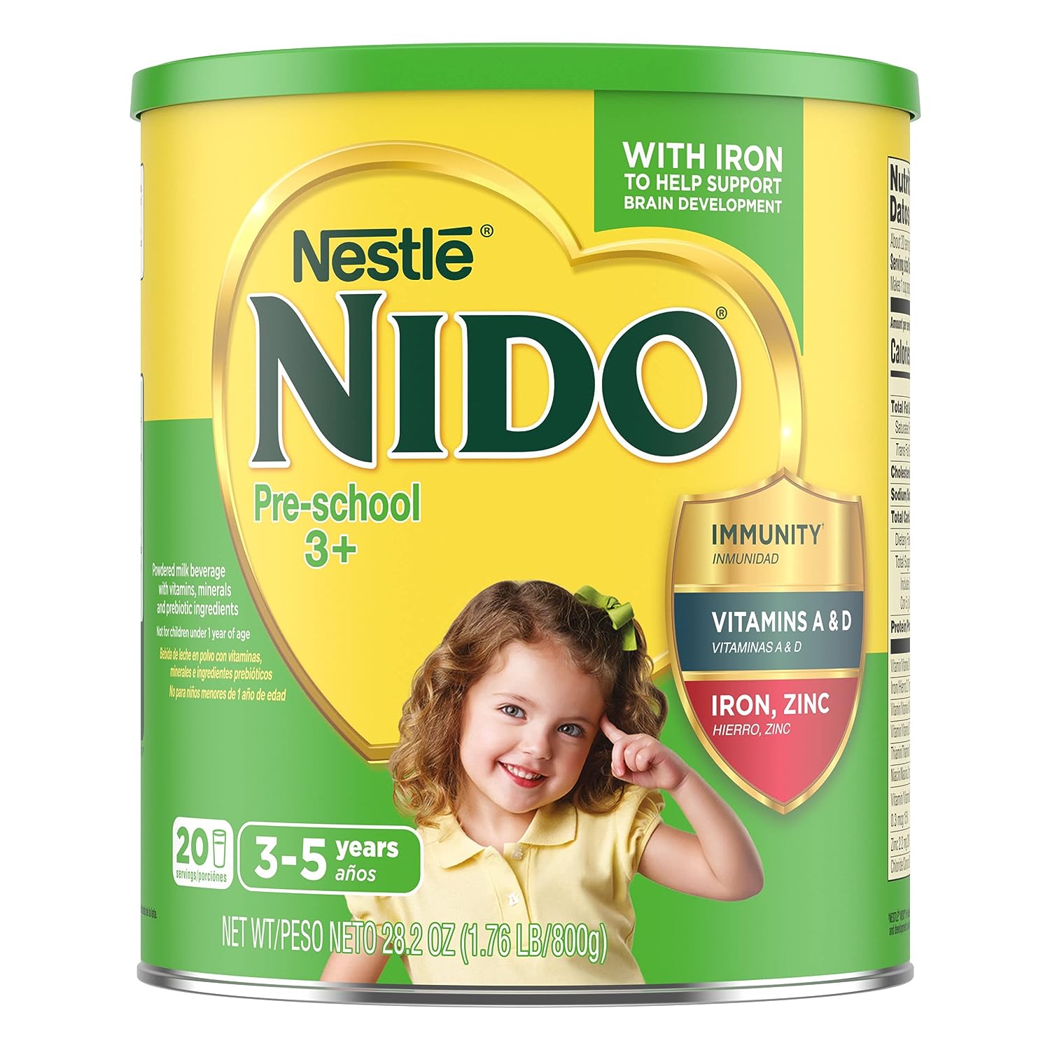251026033550703_1 Nestle Nido 3+ Toddler Powdered Milk Beverage, 1.76 Pound - Image 1